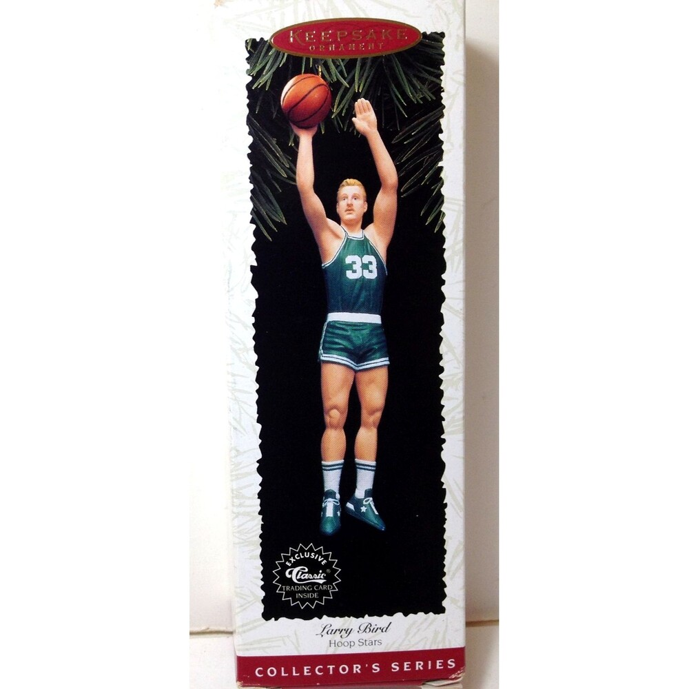 Vintage Larry Bird Boston Celtics Hallmark Keepsake Ornament Hoop Stars 1996